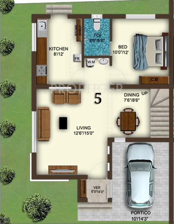 Rohini Raagam (2BHK+2T (1,141 sq ft) 1141 sq ft)