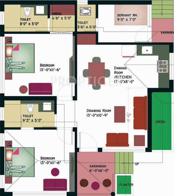 Shikhar Properties and Constructions Pvt Ltd Shikar Heights Villa (2BHK+2T (1,001 sq ft) + Servant Room 1001 sq ft)