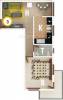 Bharath Squarees Floor Plan (1BHK+1T (625 sq ft) 625 sq ft)
