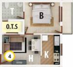 Floor Plan (1BHK+1T (515 sq ft) 515 sq ft) Bharath Squarees Floor Plan (1BHK+1T (515 sq ft) 515 sq ft)