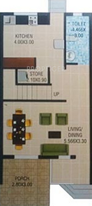 Kharangate Crystal Palace (2BHK+3T (1,200 sq ft) 1200 sq ft)