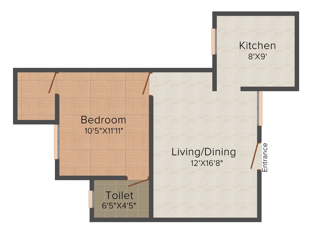 Bharath Citi Square (1BHK+1T (650 sq ft) 650 sq ft)