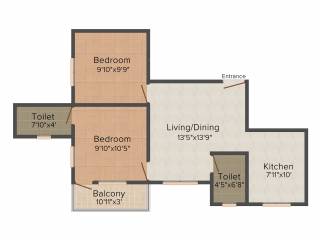 Bharath Citi Square (2BHK+2T (800 sq ft) 800 sq ft) Bharath Citi Square (2BHK+2T (800 sq ft) 800 sq ft)