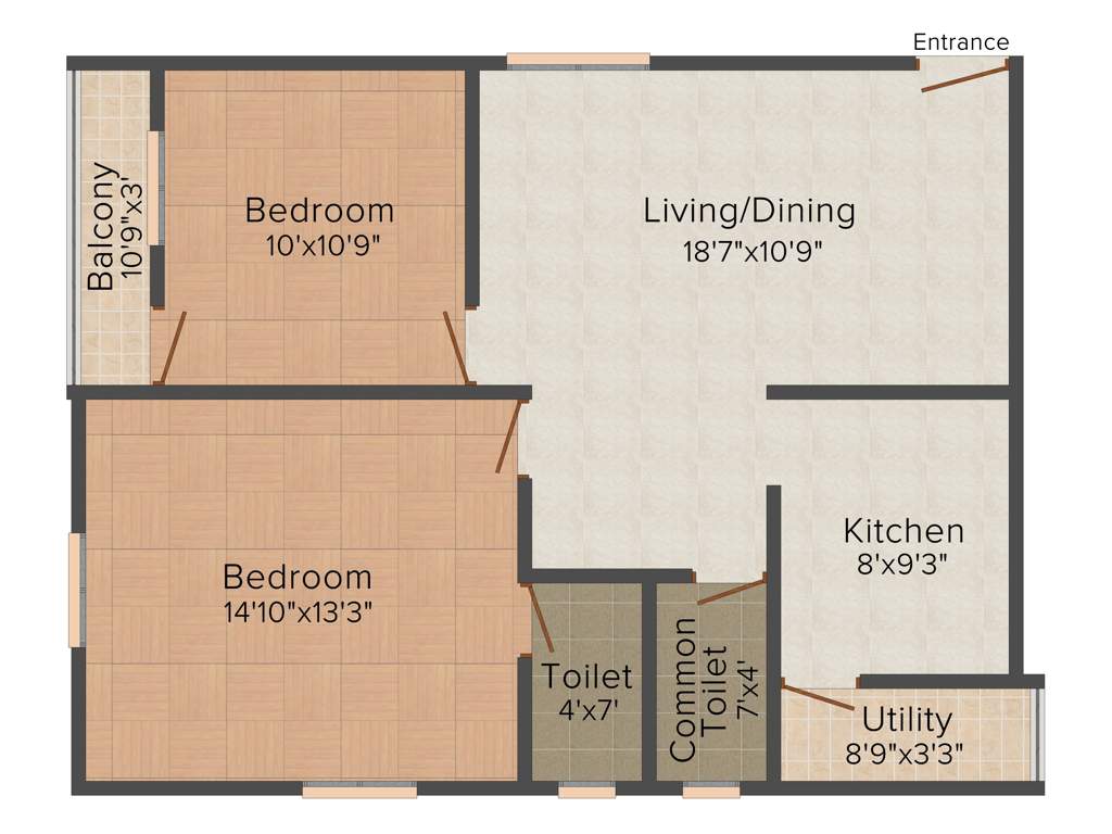 Bharath Citi Square (2BHK+2T (1,020 sq ft) 1020 sq ft)