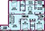 Floor Plan (3BHK+3T (1,600 sq ft) 1600 sq ft) Vignesh Flats Arudhra Floor Plan (3BHK+3T (1,600 sq ft) 1600 sq ft)