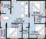 Floor Plan (3BHK+3T (975 sq ft) 975 sq ft) Ajantha Hightech Vyshnavi Enclave Floor Plan (3BHK+3T (975 sq ft) 975 sq ft)