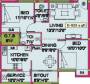 Vignesh Flats Apsaraa Floor Plan (2BHK+2T (925 sq ft) 925 sq ft)
