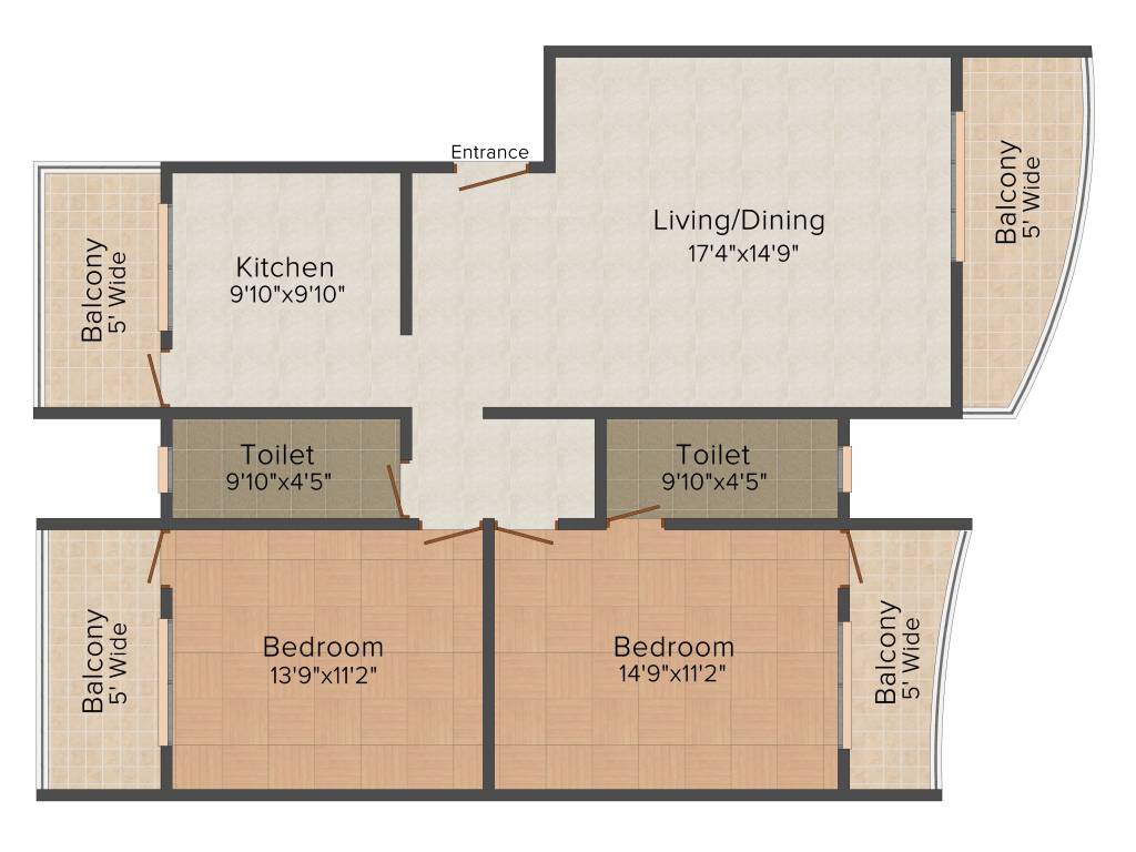 Adwalpalkar Eleganza (2BHK+2T (1,345 sq ft) 1345 sq ft)