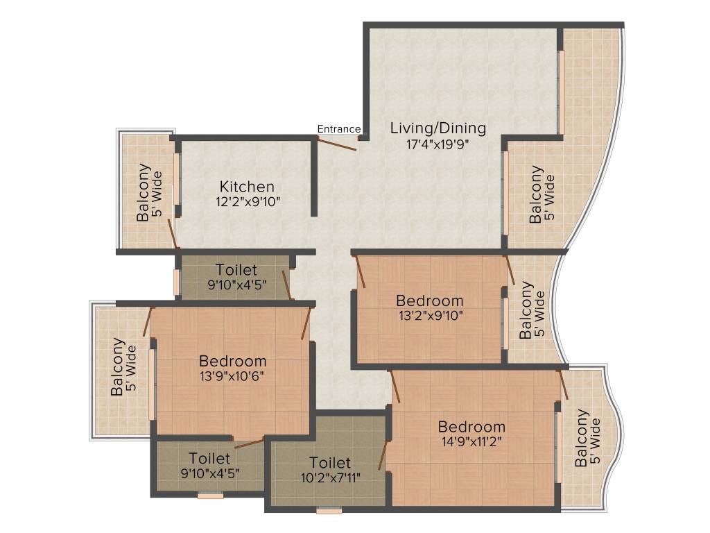 Adwalpalkar Eleganza (3BHK+3T (1,744 sq ft) 1744 sq ft)