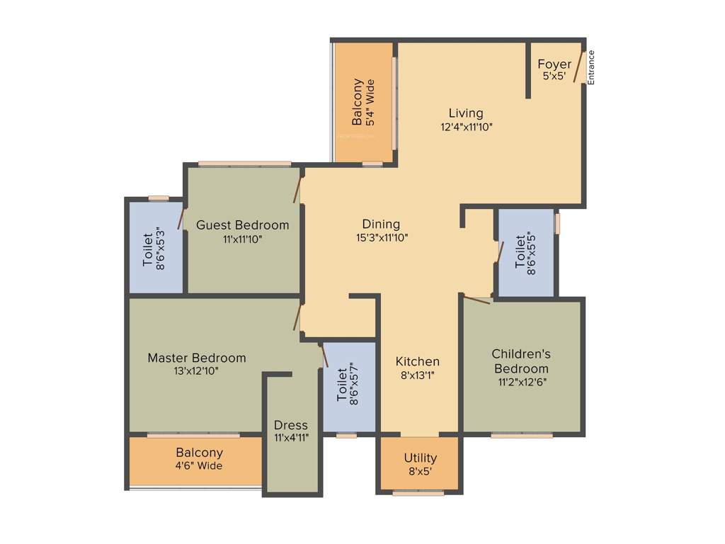 Salarpuria Sattva Aspire (3BHK+3T (2,002 sq ft) 2002 sq ft)