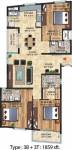 Salarpuria Sattva Celesta (3BHK+3T (1,859 sq ft) 1859 sq ft)