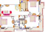 Floor Plan (3BHK+3T) Galaxy Real Estate Shivalik Sai Siddhi Floor Plan (3BHK+3T)