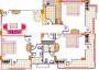 Floor Plan (3BHK+3T) Galaxy Real Estate Shivalik Sai Siddhi Floor Plan (3BHK+3T)