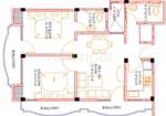 Floor Plan (2BHK+2T) Galaxy Real Estate Shivalik Enclave Floor Plan (2BHK+2T)
