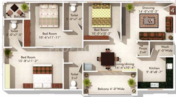 Nestcon Aishwarya (3BHK+3T (1,440 sq ft) 1440 sq ft) Nestcon Aishwarya (3BHK+3T (1,440 sq ft) 1440 sq ft)