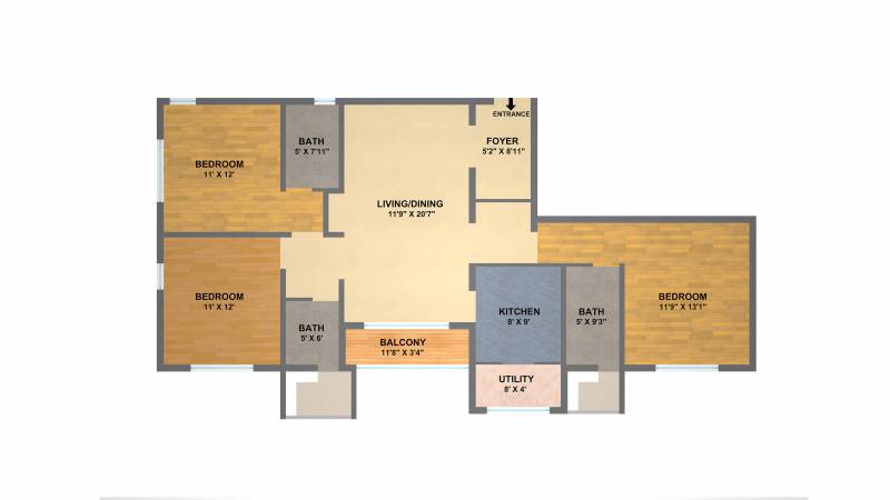 Baashyaam Pinnacle Crest (3BHK+3T (1,592 sq ft) 1592 sq ft)