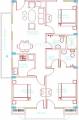 Floor Plan (3BHK+2T) Galaxy Real Estate Shivalik Abode Floor Plan (3BHK+2T)