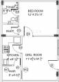 Floor Plan (1BHK+1T) Galaxy Real Estate Shivalik Sadan Floor Plan (1BHK+1T)