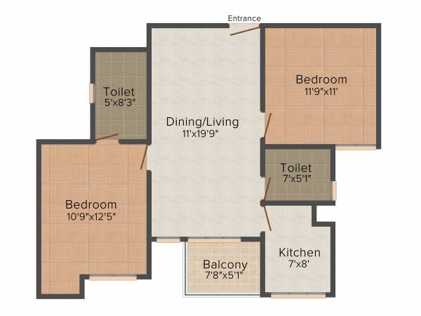 Ashadeep Tulip (2BHK+2T (739 sq ft) 739 sq ft) Ashadeep Tulip (2BHK+2T (739 sq ft) 739 sq ft)