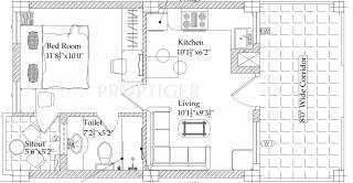 Jain Farms Sukhshanthi (1BHK+1T (536 sq ft) 536 sq ft)