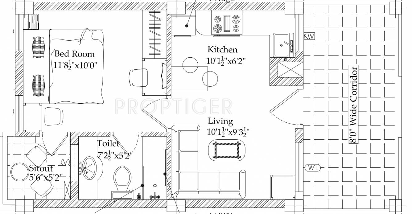 Jain Farms Sukhshanthi (1BHK+1T (536 sq ft) 536 sq ft)