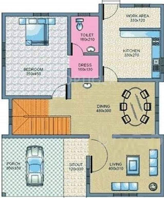 Flair Waterface (3BHK+3T (1,870 sq ft) + Study Room 1870 sq ft)