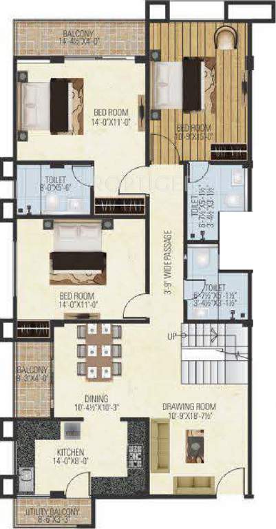 Shrikant Pearl Divine (4BHK+4T (2,817 sq ft) 2817 sq ft)