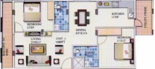 Ram Homes (2BHK+2T (1,100 sq ft) 1100 sq ft)