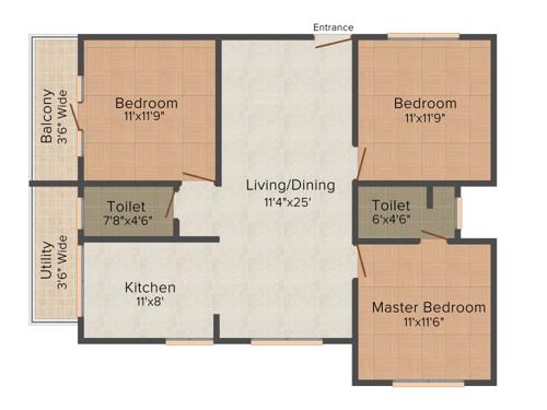 M Square Melody (3BHK+2T (1,350 sq ft) + Pooja Room 1350 sq ft) M Square Melody (3BHK+2T (1,350 sq ft) + Pooja Room 1350 sq ft)