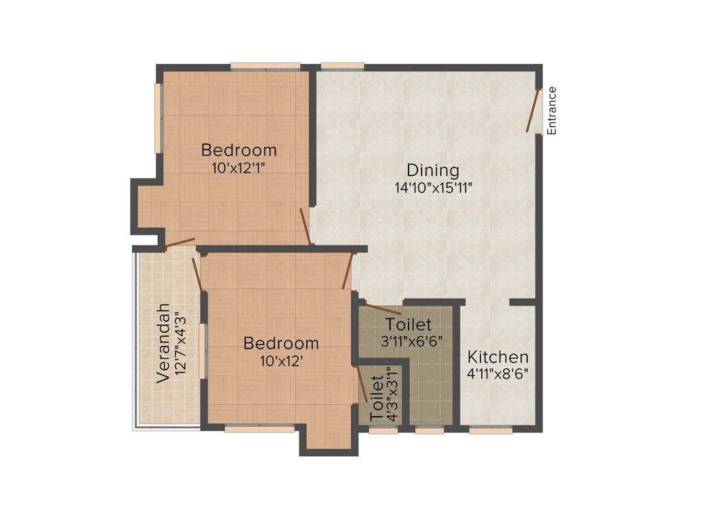 Northland Anandoloke Kunjaban (2BHK+2T (939 sq ft) 939 sq ft)