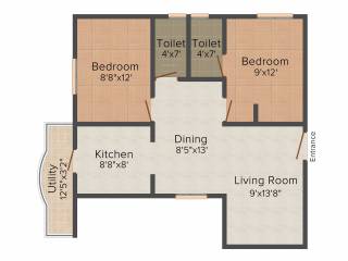 Jeyam Sanjay Enclave 2BHK+2T (803 sq ft) Jeyam Sanjay Enclave 2BHK+2T (803 sq ft)
