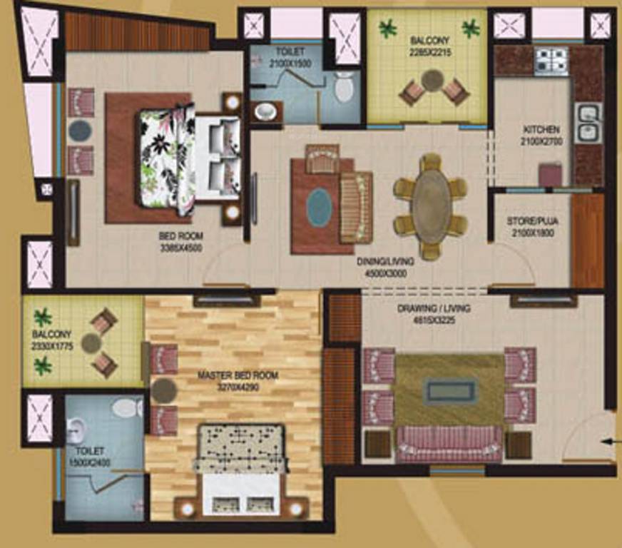Amazing V3 Residency (2BHK+2T (1,409 sq ft) + Pooja Room 1409 sq ft)