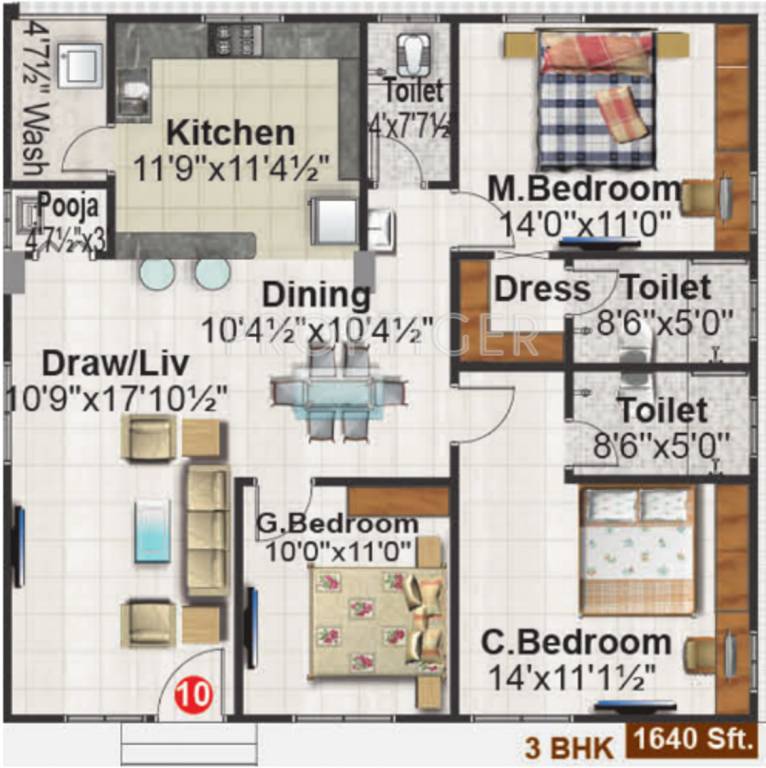 SM Royal (3BHK+3T (1,640 sq ft) Pooja Room 1640 sq ft) SM Royal (3BHK+3T (1,640 sq ft) Pooja Room 1640 sq ft)