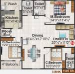 SM Royal (3BHK+3T (1,595 sq ft)   Pooja Room 1595 sq ft) SM Royal (3BHK+3T (1,595 sq ft)   Pooja Room 1595 sq ft)