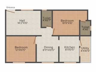 Jeyam Aishwaryam Residency 2BHK+2T (853 sq ft) Jeyam Aishwaryam Residency 2BHK+2T (853 sq ft)
