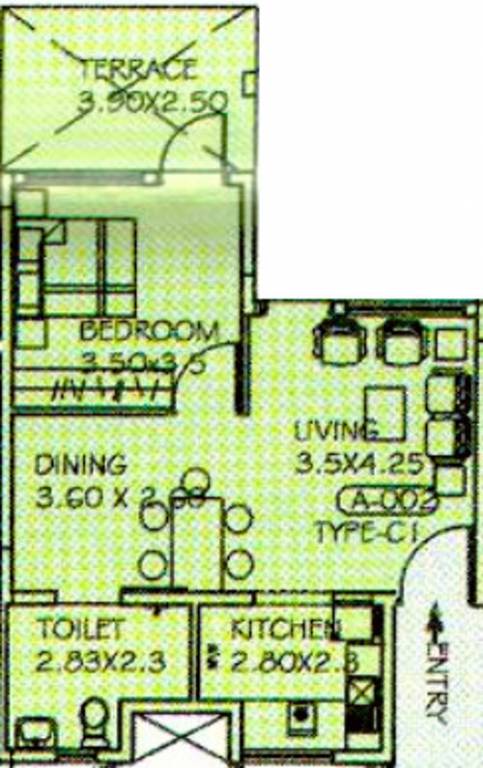 Paranjape Athashri (1BHK+1T (801 sq ft) 801 sq ft) Paranjape Athashri (1BHK+1T (801 sq ft) 801 sq ft)