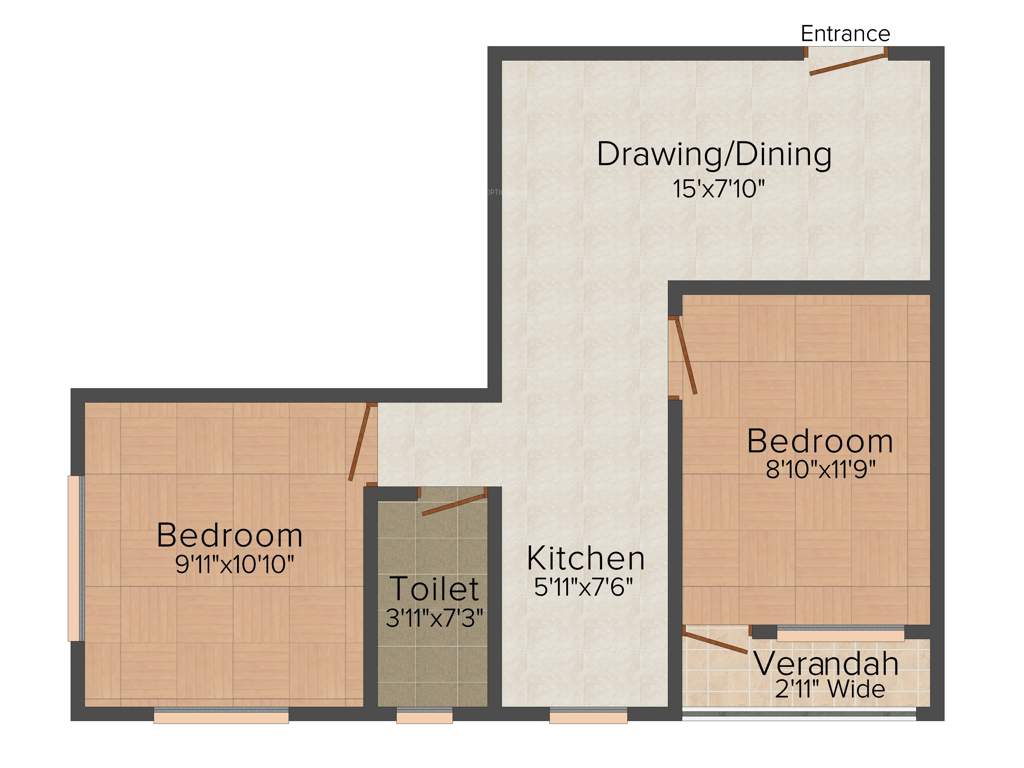 Shiba Ishan Apartment (2BHK+1T (747 sq ft) 747 sq ft)