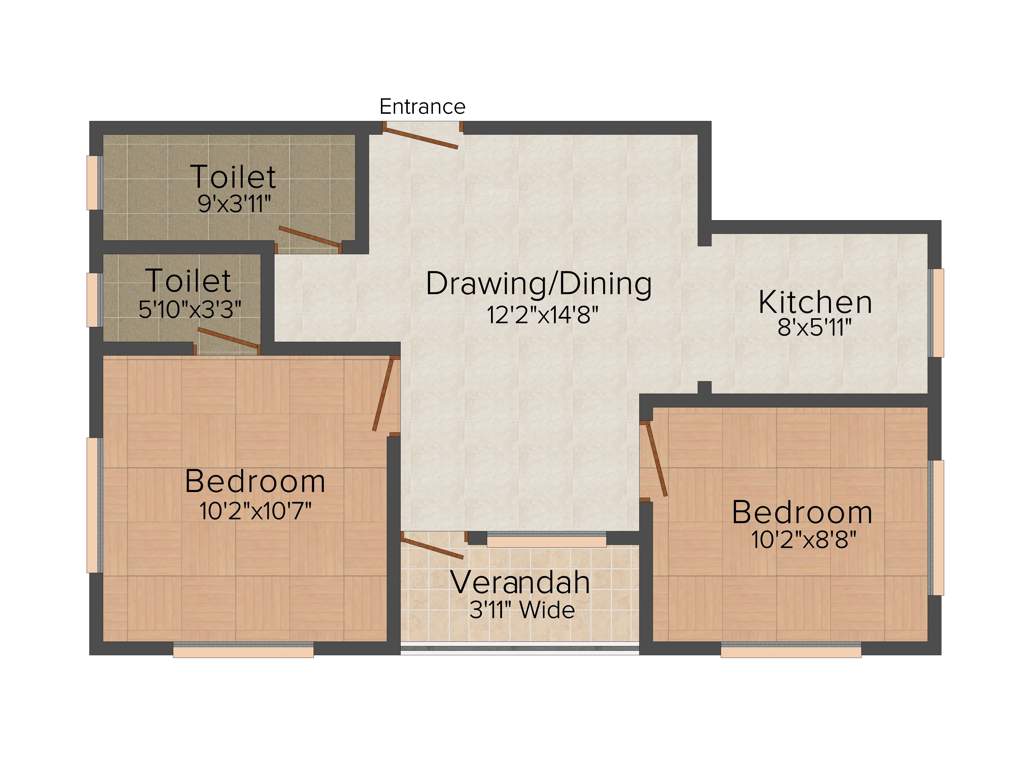Shiba Ishan Apartment (2BHK+1T (792 sq ft) 792 sq ft)