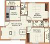 Mitha Maanasa Floor Plan (2BHK+2T (822 sq ft) 822 sq ft)
