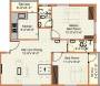 Mitha Maanasa Floor Plan (2BHK+2T (856 sq ft) 856 sq ft)