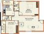 Mitha Maanasa Floor Plan (2BHK+2T (897 sq ft) 897 sq ft)