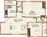 Floor Plan (2BHK+2T (914 sq ft) 914 sq ft) Mitha Maanasa Floor Plan (2BHK+2T (914 sq ft) 914 sq ft)