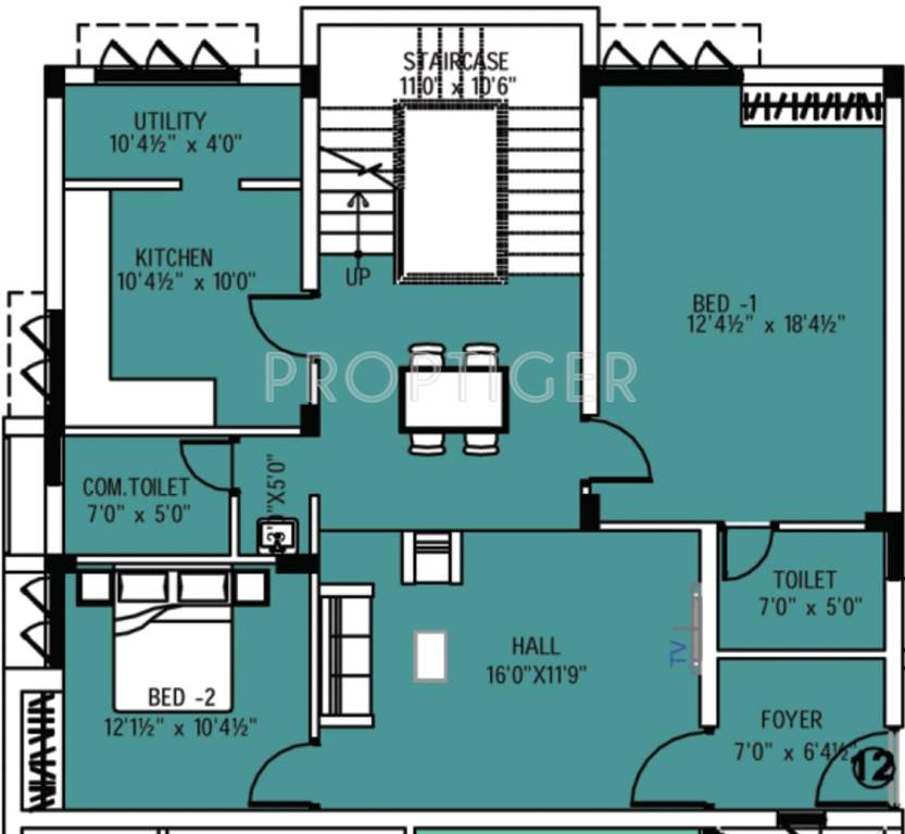 Mangal Home Shri Airavatham Floor Plan (5BHK+5T (2,702 sq ft) 2702 sq ft)