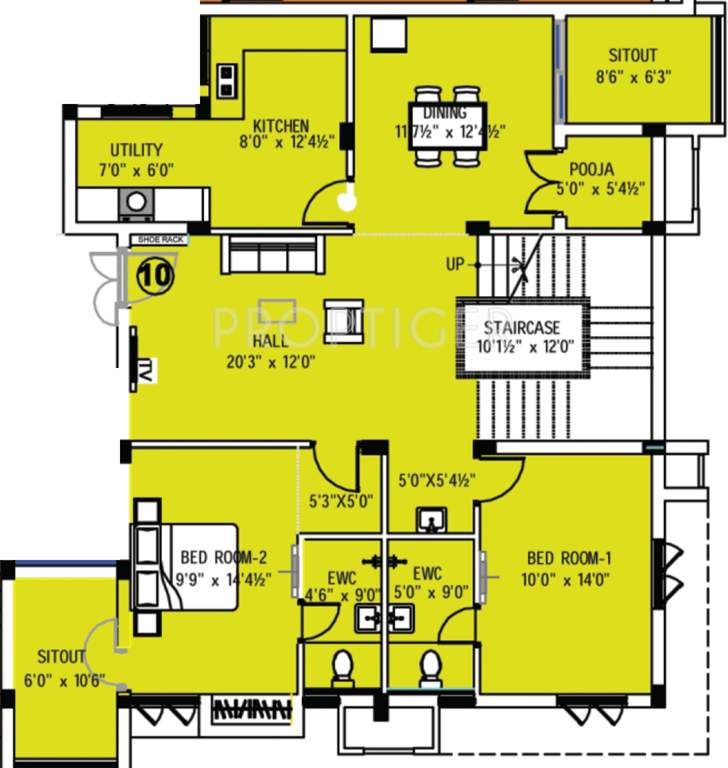 Mangal Home Shri Airavatham Floor Plan (5BHK+5T (3,224 sq ft) 3224 sq ft)