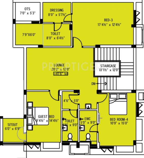 Mangal Home Shri Airavatham Floor Plan (5BHK+5T (3,224 sq ft) 3224 sq ft)