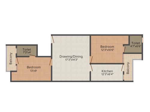 Vibrant Nandan Residency (2BHK+2T (1,100 sq ft) 1100 sq ft) Vibrant Nandan Residency (2BHK+2T (1,100 sq ft) 1100 sq ft)