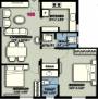 Floor Plan (2BHK+2T (885 sq ft) 885 sq ft) CS Metro Village Floor Plan (2BHK+2T (885 sq ft) 885 sq ft)