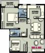 Floor Plan (2BHK+2T (912 sq ft) 912 sq ft) CS Metro Village Floor Plan (2BHK+2T (912 sq ft) 912 sq ft)