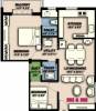 CS Metro Village Floor Plan (2BHK+2T (850 sq ft) 850 sq ft)