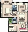 Floor Plan (2BHK+2T (850 sq ft) 850 sq ft) CS Metro Village Floor Plan (2BHK+2T (850 sq ft) 850 sq ft)